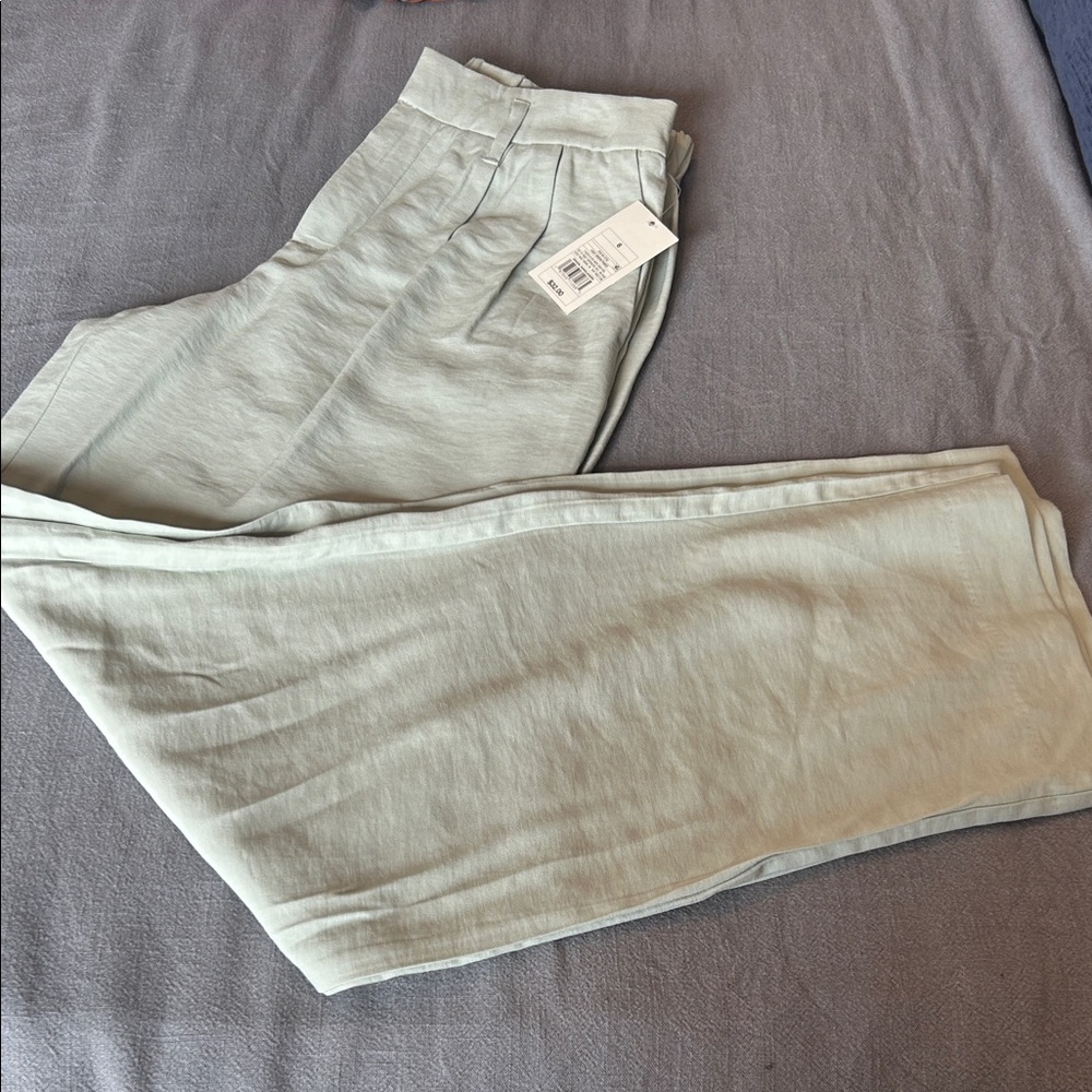 Light Green Linen Pants